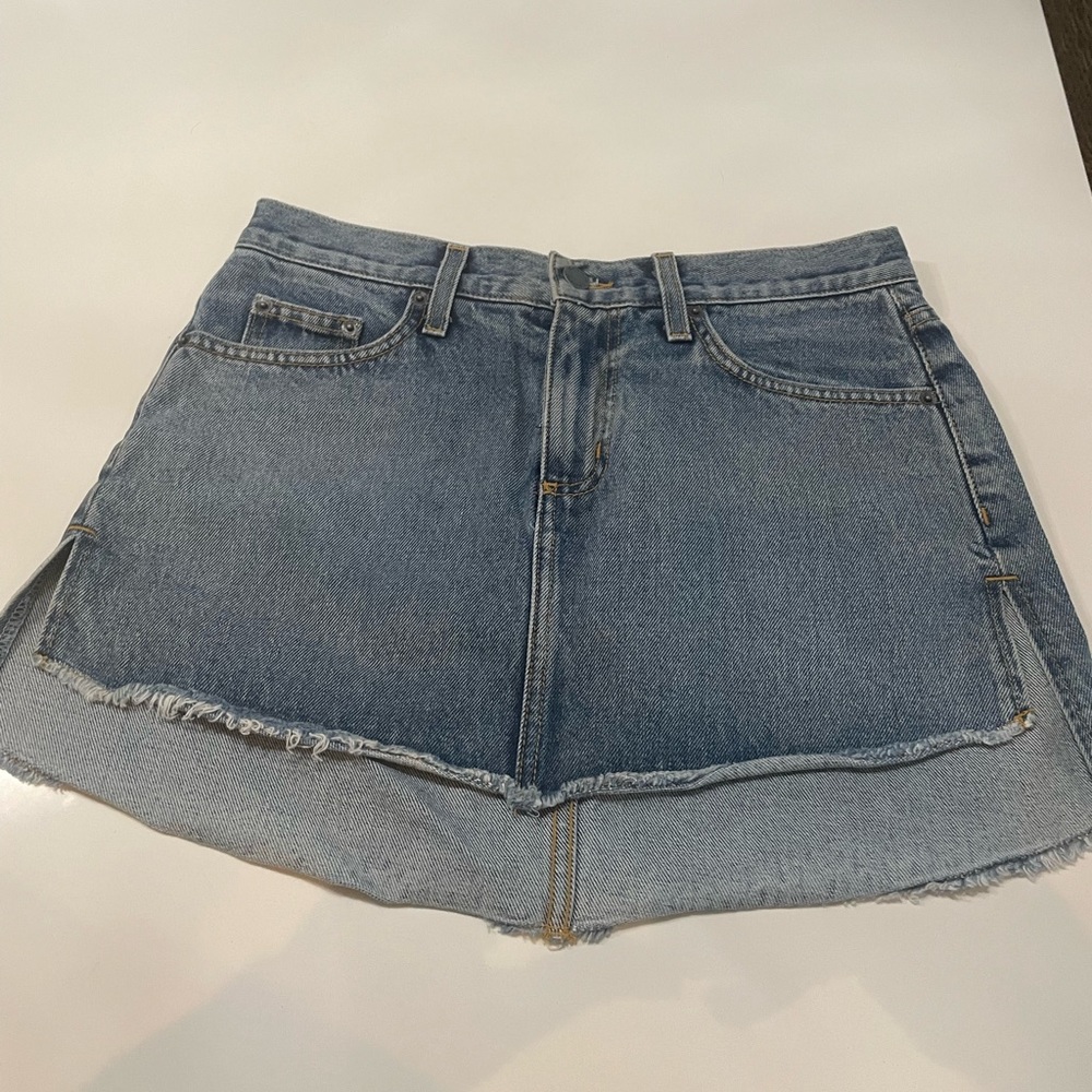 Denim mini skirt